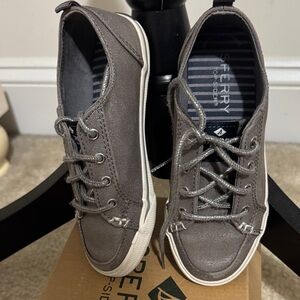 Sperry Kids Gray Canvas Sneakers